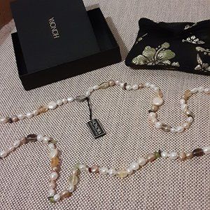 Cultured Freshwater Pearl Neutral Gemstone 40" Necklace